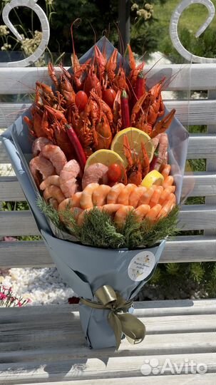 Мужской букет из раков, съедобный букет