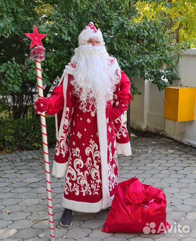 Костюм Деда Мороза, новый, с двойными рукавами