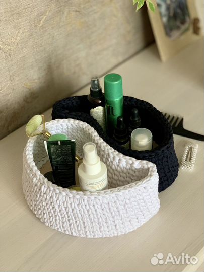 Корзинки из трикотажной пряжи