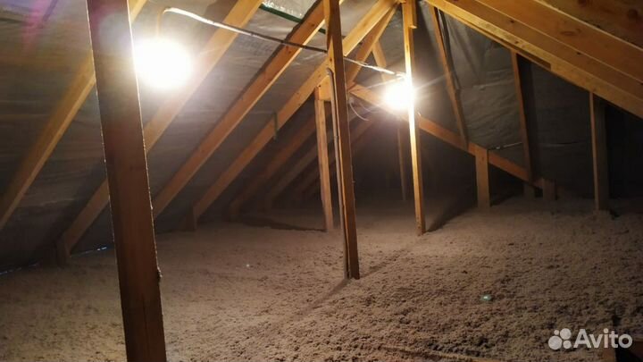 Эковата бесшовный утеплитель