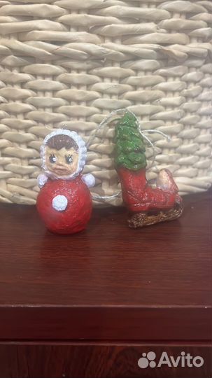 Ватные елочные игрушки новые