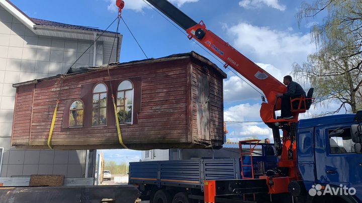 Аренда и услуги манипулятора, стрела 7 т, борт 12 т, 6.4 м