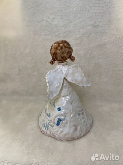 Фигурка ангелок со свечкой, керамика