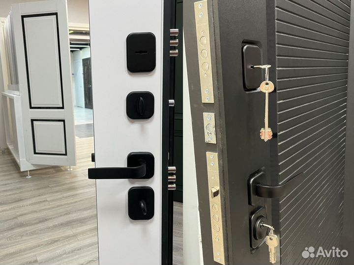 Дверь металлическая с зеркалом