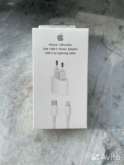Комплект быстрой зарядки Apple 20w(адаптер+кабель)