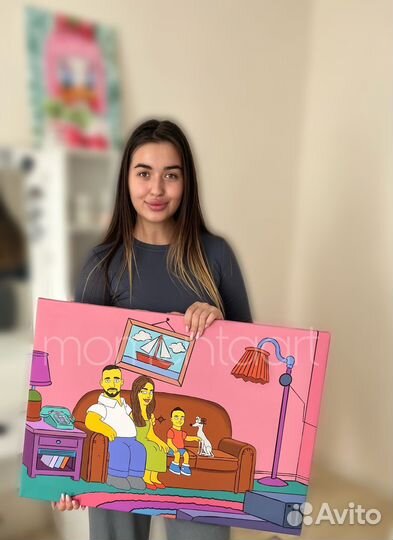 Портрет на холсте по фотографи