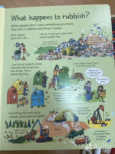 Usborne flap book Recycling amd Rubbish