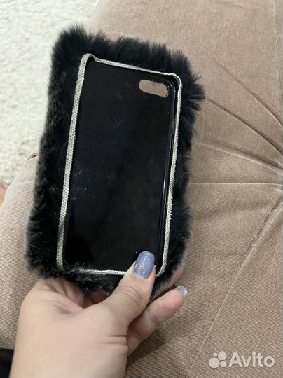 Чехол на iPhone 7 из меха кролика
