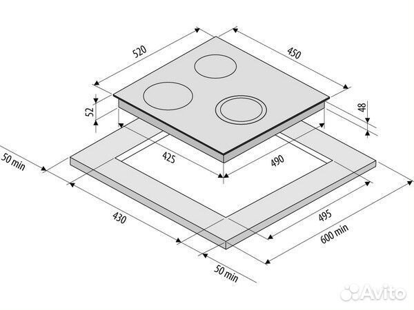Варочная панель krona laurel 45 BL