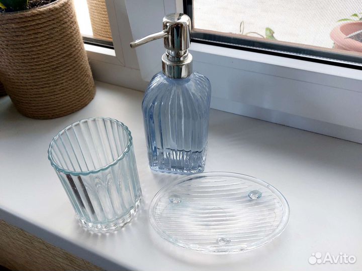Набор для ванной мыльница дозатор и стакан