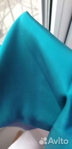 Шёлковая наволочка 60*40 бирюзовая