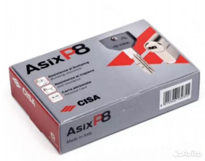 Цилиндр Cisa asix PRO P8 L95-65-30 дл. шток никель