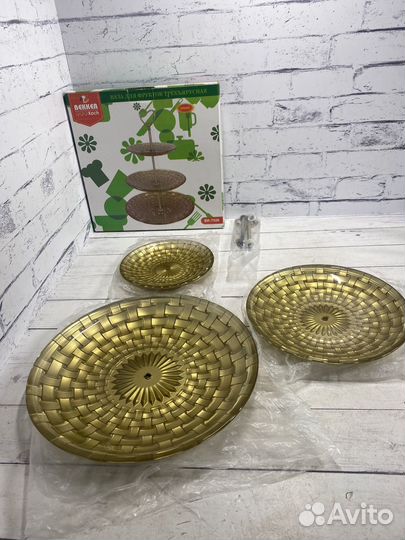 Ваза для фруктов трехъярусная Bekker BK-7526