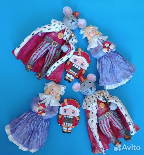 Ватные елочные игрушки