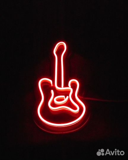 Светильник декоративный Неоновая Гитара, 45х19 см