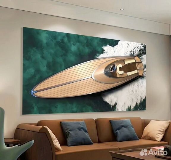 Картины с катерами на холсте для интерьера