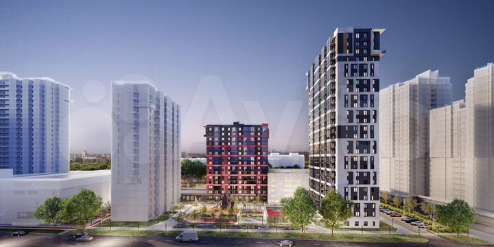 3-к. квартира, 63,8 м², 1/25 эт.