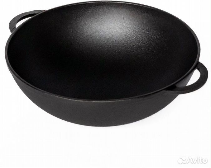 Сковорода чугунная WOK гардарика 30см,с двумя ручк