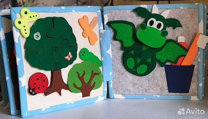 Развивающая книга из фетра