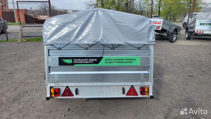 Прицеп оцинкованный 2 на 1.3 борт 0.5 с тентом