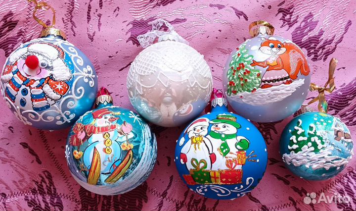 Шары на ёлку, стекло