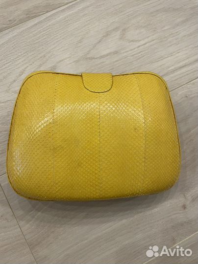 Сумка из кожи питона с вышивкой