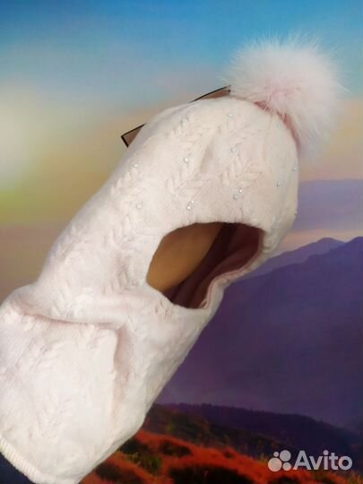 Шапка- шлем. Kotik. Шерсть. Кашемир. Зимний шлем