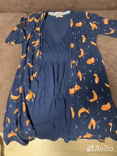 Комплект халат+сорочка для беременных и кормящих