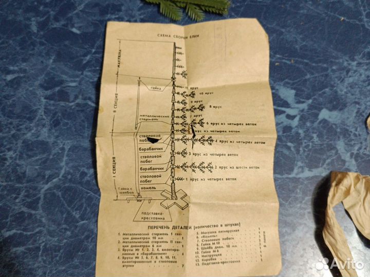 Искусственная ёлка из полиэтилена разборная СССР