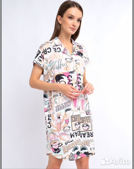 Халат-рубашка женский, Clever,р.48