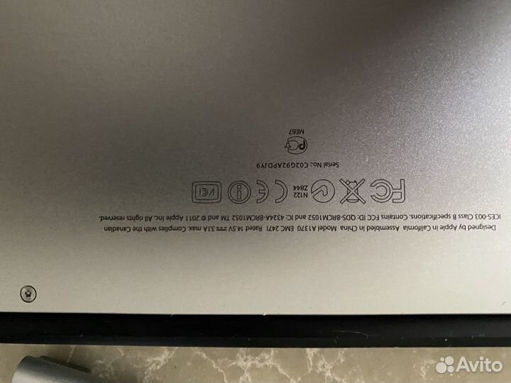 Apple MacBoook air a1370/i7