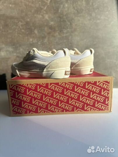 Кеды дутыши Vans knu skool бежевые