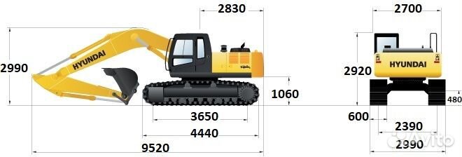 Услуги гусеничного экскаватора
