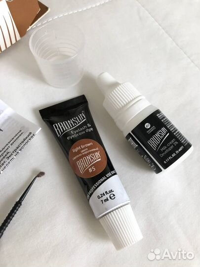 Bronsun Набор для светлых бровей, эффект хны