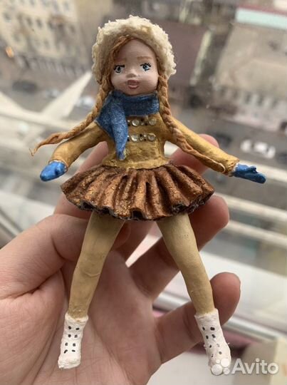 Ватная елочная игрушка