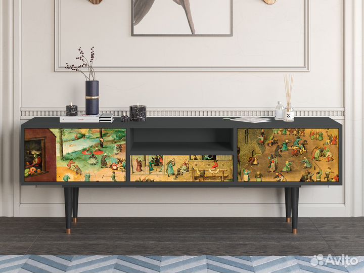 Тв-тумба T6 - Антрацит - Children's Games