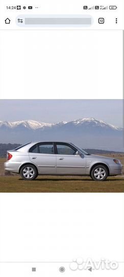 Крыло переднее левое, хендай акцент 2