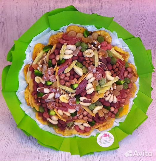 Съедобный букет из сухофруктов. Подарок маме