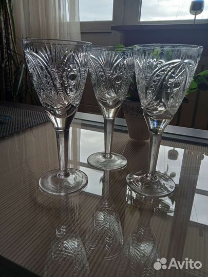 Фужеры ссср,хрустальные