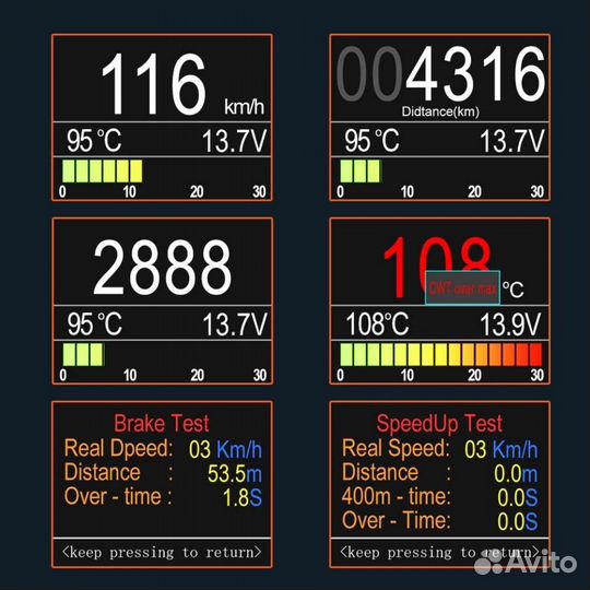 Сканер для сброса ошибок Obd2. С экраном