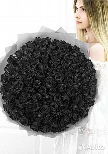 Чёрные розы Доставка цветов