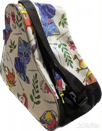 Сумка для коньков Calambus малый звери белая