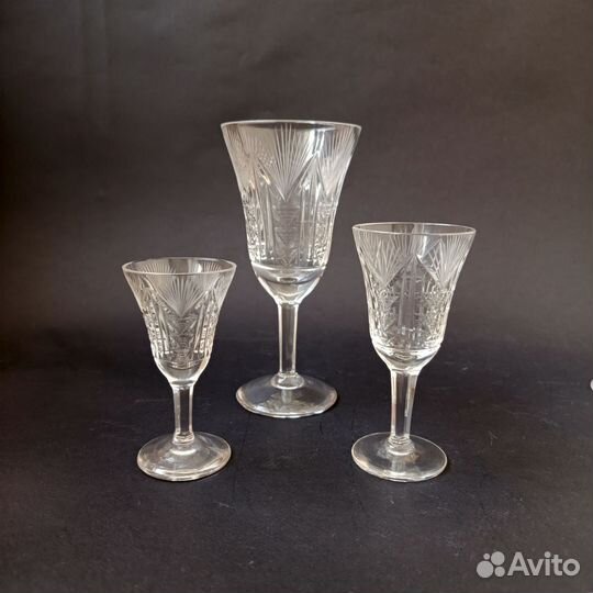 Набор и поштучно фужеры Паникановский хрусталь