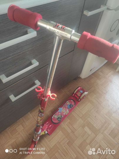 Самокат детский трехколесный бу плюс защита