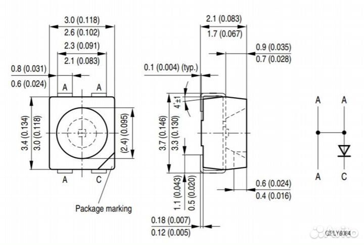 Светодиоды E6SF для фонарей стоп-сигналов