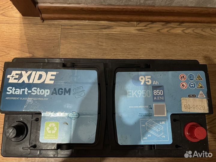 Аккумулятор гелевый EK 950 Exide