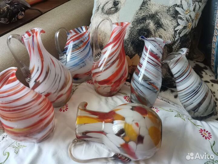 Вазы Цветное стекло СССР