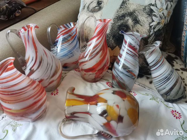 Вазы Цветное стекло СССР