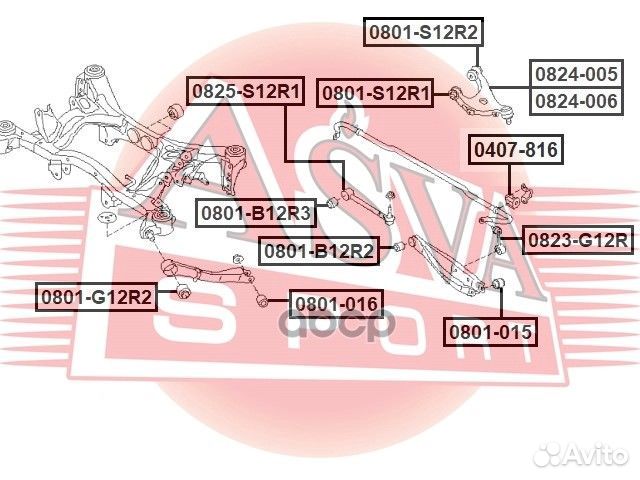 0407-816 asva втулка стабилизатора 0407-816 asva