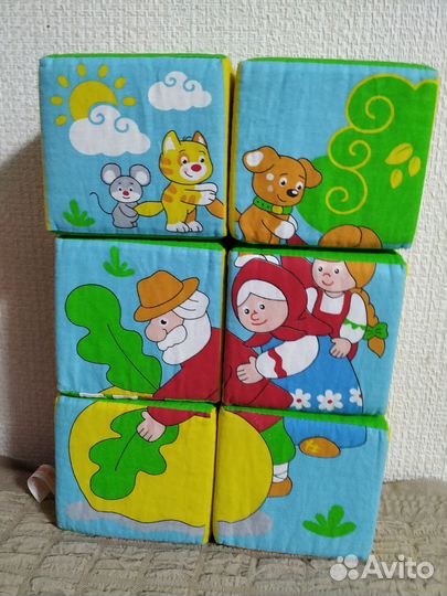 Кубики мягкие. 4 набора